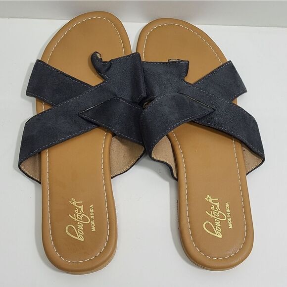 Slide Flat Women's Gray Sandals Size 8 - Picture 3 of 7